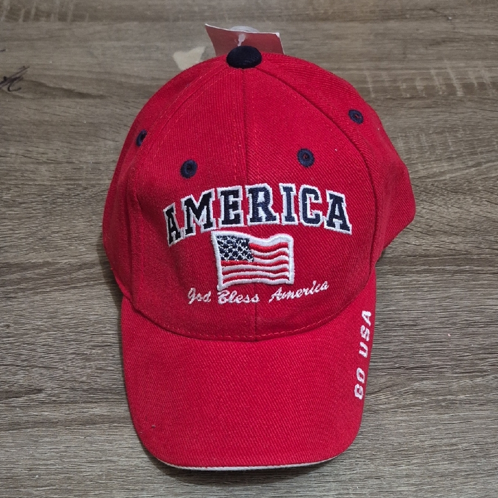Colosseum Red Patriotic Baseball Cap